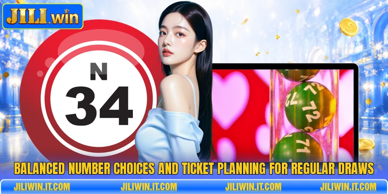 Balanced number choices and ticket planning for regular draws