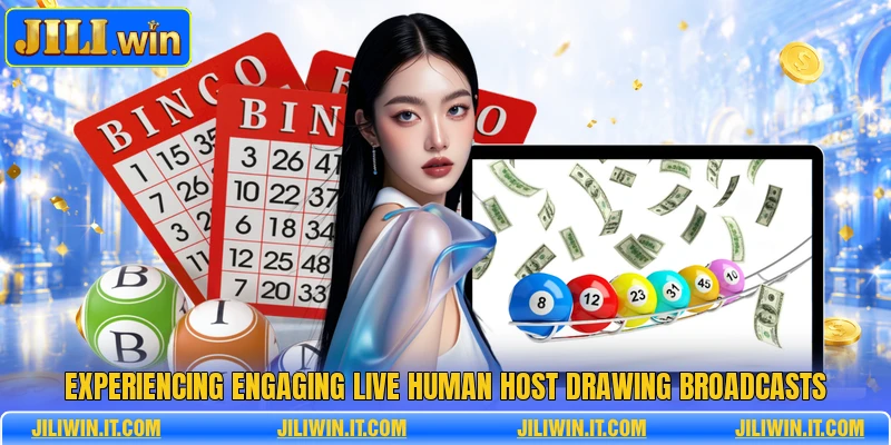 Experiencing engaging live human host drawing broadcasts