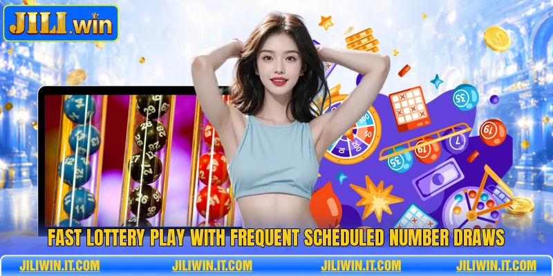 Fast lottery play with frequent scheduled number draws