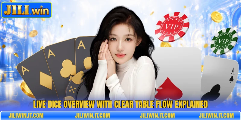 Live dice overview with clear table flow explained